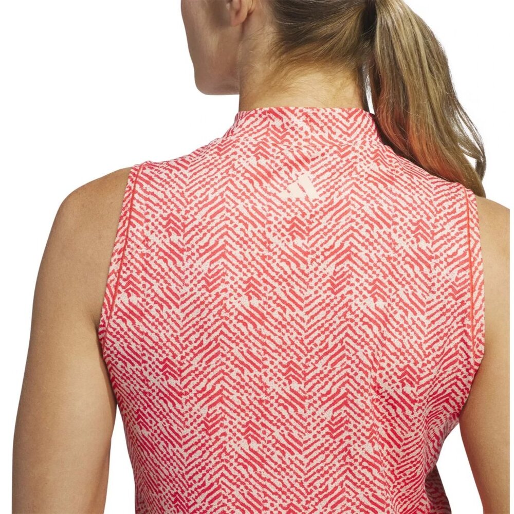 Adidas Women’s Golf Ultimate 365 Sleeveless Mock Neck Tank Size Medium Pure Ruby - Picture 5 of 6